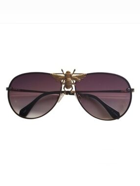 Aviator Sunglasses ~ Bee Fashion. Brown Tinted Lenses